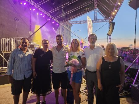 Z leve: Robert Janev, Mateja Čalušić, Jakob Božič, Nina Kostanjšek, Darjo Felda in Nataša Čerin